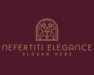 Elegant Deer Arch logo design