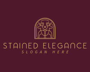 Elegant Deer Arch logo design