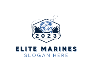 Sea Bass Marine Fishing  logo design