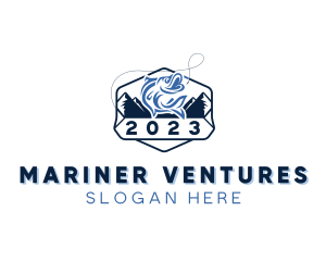 Sea Bass Marine Fishing  logo design