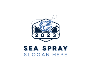 Sea Bass Marine Fishing  logo design