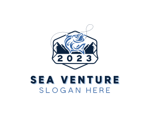 Sea Bass Marine Fishing  logo design