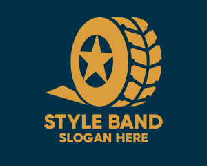 Gold Star Car Vehicle Tire logo design