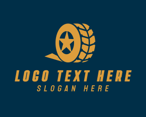 Gold - Car Vehicle Tire logo design