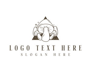 Vegan - Magic Mushroom Organic logo design