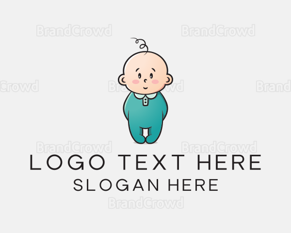 Cute Baby Infant Logo