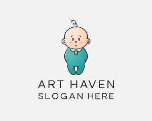 Cute Baby Infant logo design