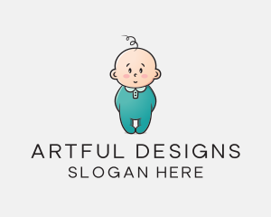 Cute Baby Infant logo design