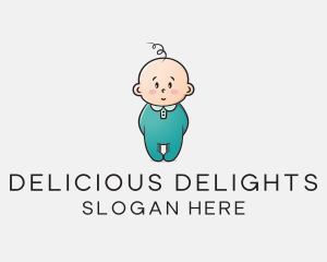 Cute Baby Infant logo design