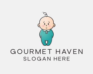 Cute Baby Infant logo design