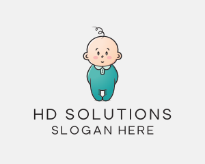 Cute Baby Infant logo design