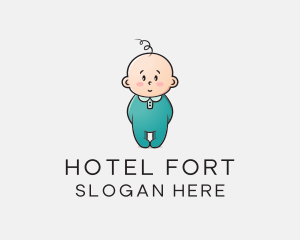 Cute Baby Infant logo design