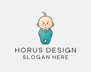 Cute Baby Infant logo design