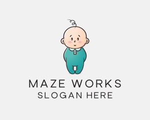 Cute Baby Infant logo design