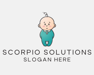 Cute Baby Infant logo design