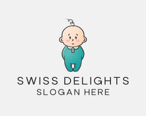 Cute Baby Infant logo design