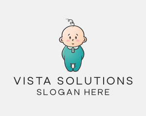 Cute Baby Infant logo design