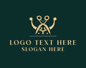 Elegant - Luxury Scissors Brand logo design