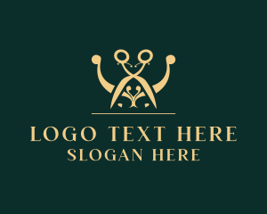 Royal - Luxury Scissors Brand logo design