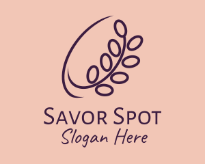 Violet Orchid Flower Shop Logo