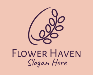 Violet Orchid Flower Shop logo design