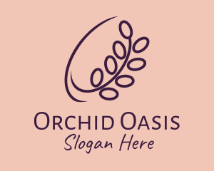 Violet Orchid Flower Shop logo design