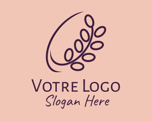 Outline - Violet Orchid Flower Shop logo design