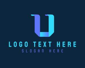 Letter U - Software Programmer Tech logo design
