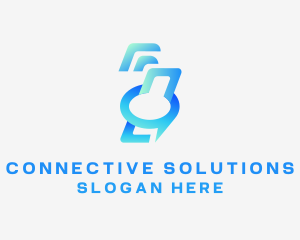 Interaction - Mobile Messaging App logo design