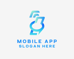 Telemarketing - Mobile Messaging App logo design