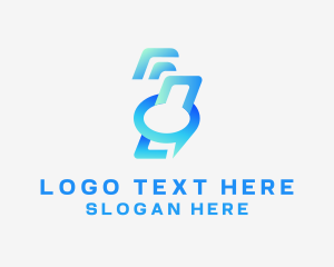 Message - Mobile Messaging App logo design