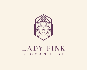 Floral Beauty Lady logo design