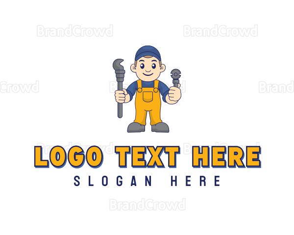 Repairman Mechanic Fix Logo