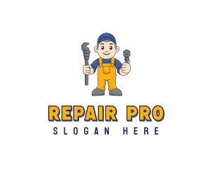 Repairman Mechanic Fix logo design