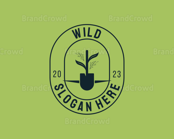 Plant Shovel Landscaping Logo