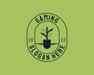 Emblem - Plant Shovel Landscaping logo design