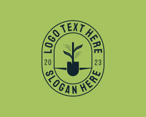 Badge - Plant Shovel Landscaping logo design