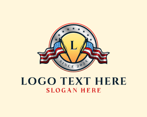 Heritage - Patriotic American Flag logo design