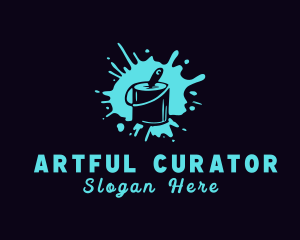 Paint Bucket Splatter logo design