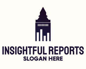 Report - Blue Big Ben Chart logo design