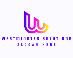 Professional Gradient Agency Letter W logo design