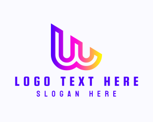 App - Professional Gradient Agency Letter W logo design