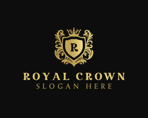 Crown Fashion Shield logo design