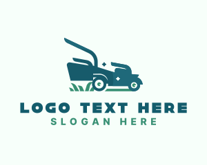 Turf - Lawn Mower Landscaping logo design