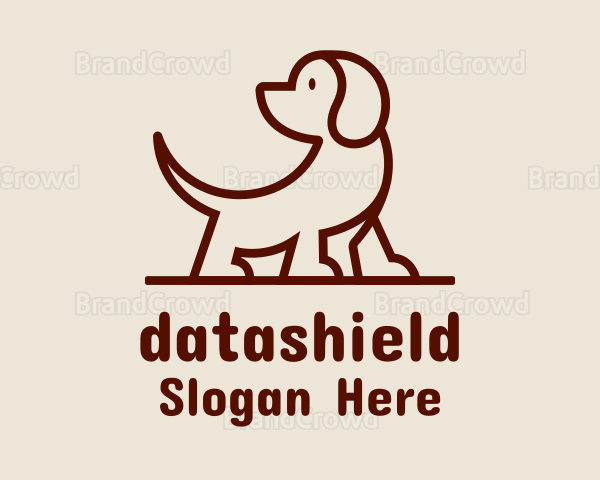 Brown Puppy Dog Pet Logo