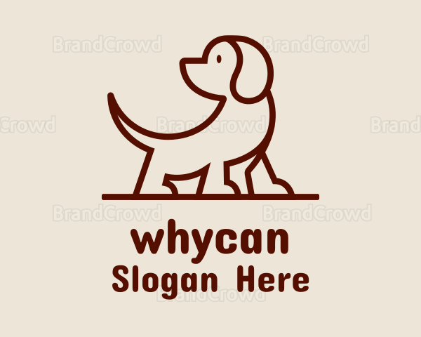 Brown Puppy Dog Pet Logo