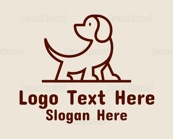 Brown Puppy Dog Pet Logo