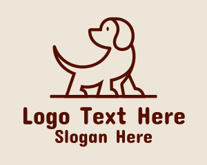 Pet Training - Brown Puppy Dog Pet logo design