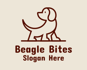 Beagle - Brown Puppy Dog Pet logo design