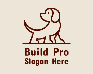 Pooch - Brown Puppy Dog Pet logo design